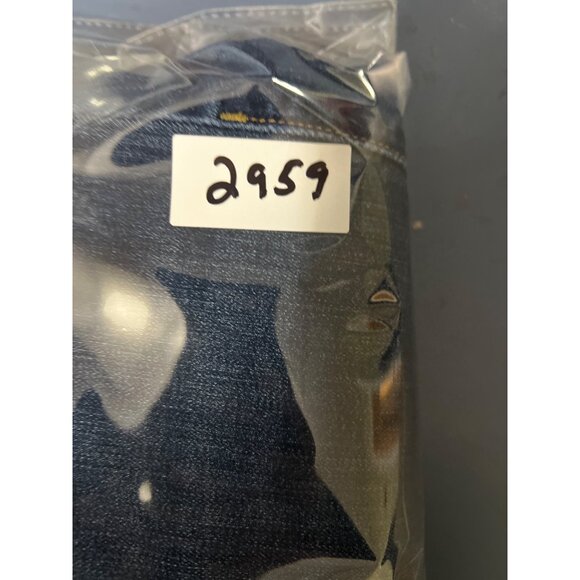 Seven7 Tower Straight Crop Jeans Size 10 Distressed Hem Dark Wash Denim - Picture 12 of 13